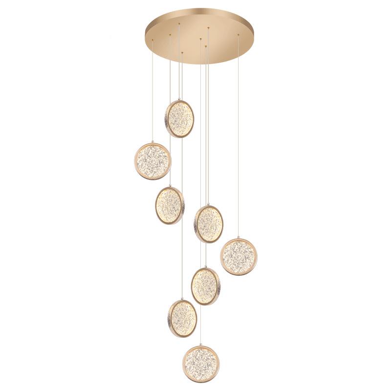 现挑代简约楼梯吊灯轻奢复式楼空客厅别605墅旋f转梯间楼lot长吊 - 图3