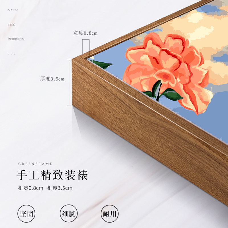 数字油画外框油画布框油画框简约现代装饰画相框装裱定制窄边L型,淘宝优惠券,粉丝福利购,淘宝优惠卷