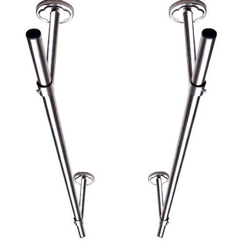 晾衣杆阳台顶装固定式304不锈钢加粗家用晒衣杆一根室外凉衣架 - 图3