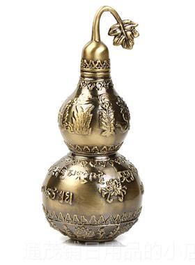 正品医天药佛师铜天医葫芦摆开口八卦阵百草明咒二黑件五黄葫芦摆