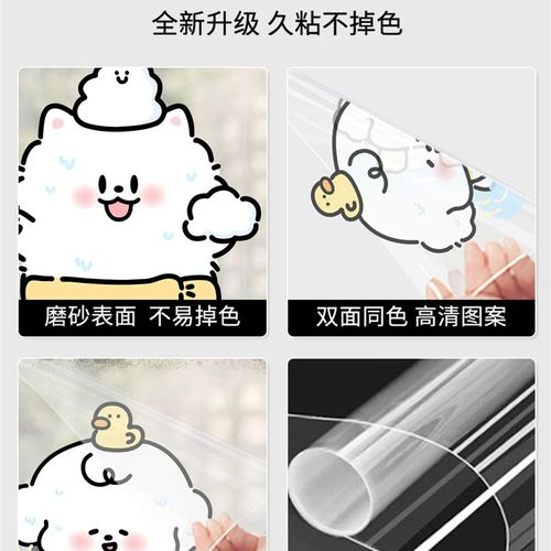 采购产品浴室门贴,静电贴,无胶,无痕隔墙,玻璃门膜,家庭浴室装饰 - 图2