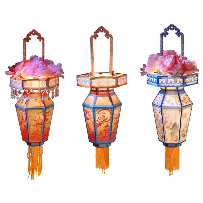 中秋节花瓶宫灯材料花篮灯diy古风汉服唐风百搭道具花灯手工灯笼,淘宝优惠券,粉丝福利购,淘宝优惠卷