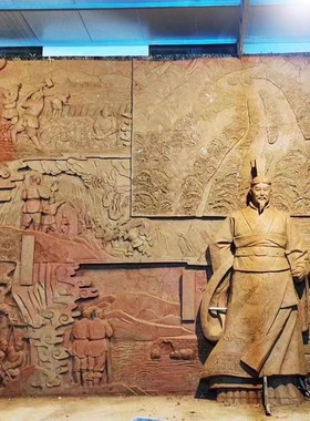 玻璃钢锻铜浮雕雕塑定制仿铜中医药红军人物文化墙革命壁画背景墙