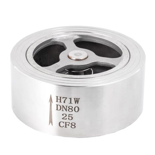 环海304不锈钢对夹式止回阀H71W-16P水管水泵单向阀4分6分1寸DN25 - 图2