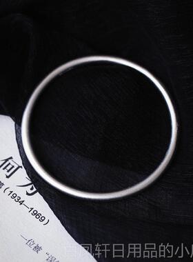 高档99银手镯古9法传承手镯 磨砂银款 克价亲们足自己对比 女款纯