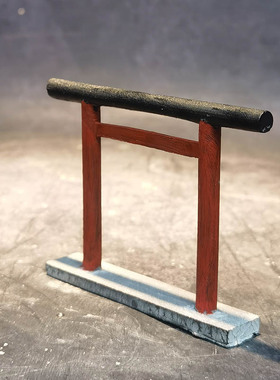 冬官手作 鱼缸造景摆件苔藓花盆小房子牌坊神明鸟居明神鸟居