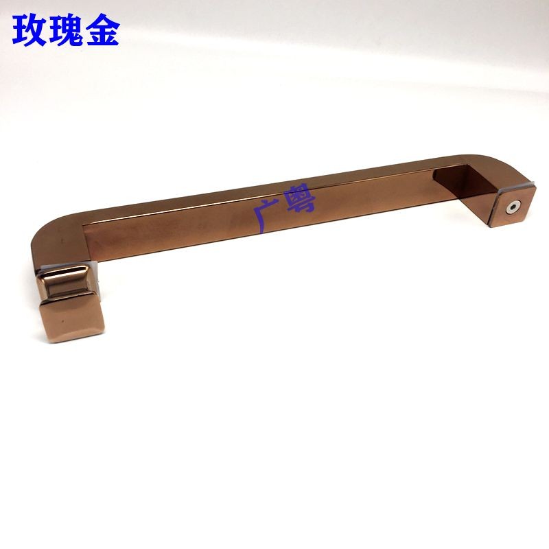 淋浴房玻璃门推拉门单边带头拉手卫生间移门不锈钢把手孔300m450m - 图1