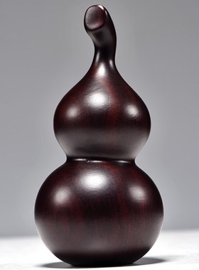 黑檀木雕葫芦实木质葫芦摆件客厅家居装饰玄关桌面摆设开业送礼品