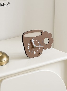 Mandelda客厅入户玄关桌面摆件电视柜时钟家居摆放式座钟表装饰品