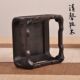 Solid wood purple sandalwood rosewood ornaments miniature bonsai vase antique jade Chinese small square table teapot base wooden holder