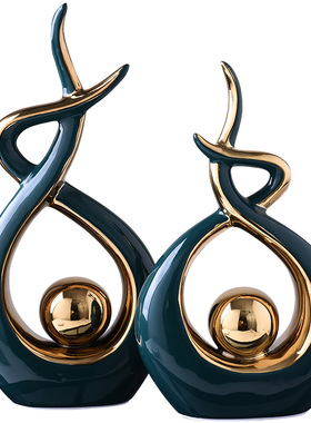 现代简约客厅电视柜酒柜摆件创意家居陶瓷装饰品小摆设软装工艺品