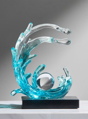 风生水起摆件客厅2025新款酒柜装饰品展示柜办公室高端大气上档次