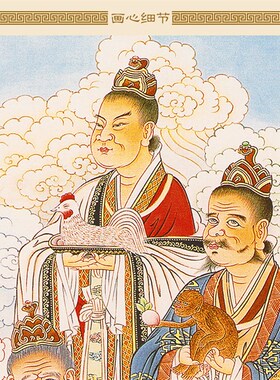 复古版水陆画 十二元辰地支生肖神像画 神将护法画像卷轴挂画定制