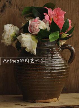仿古花瓶陶瓷摆件静物写生手工粗陶花瓶森系田园花器摆件多肉花器