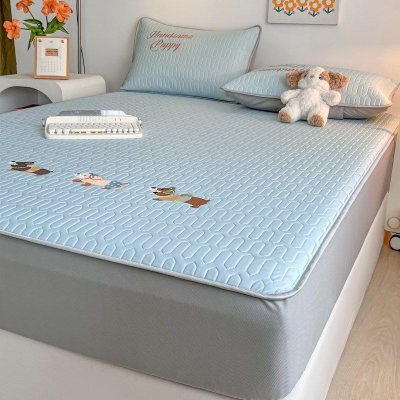 腊肠狗乳胶凉席三件套2025新款床笠款夏天冰丝软席子可机水洗床垫,淘宝优惠券,粉丝福利购,淘宝优惠卷