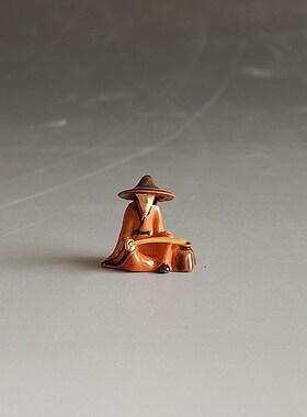 造景树脂小人物假山盆景奇石沙盘枯山水茶台装饰配件古人渔翁老头