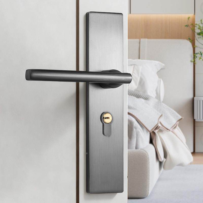 用通用型卧室室内吸SFB静音房门分锁木门锁门磁把体手锁具黑色家,淘宝优惠券,粉丝福利购,淘宝优惠卷