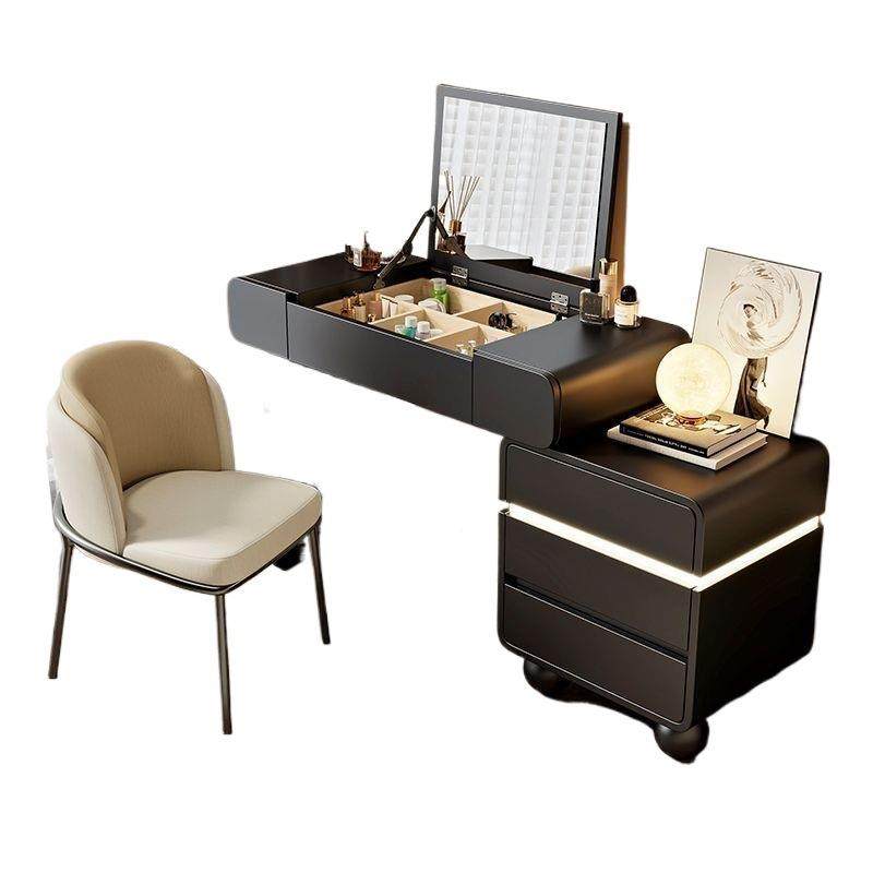 卧一室梳台新镜子隐翻妆盖式斗柜体奶油风款镜实木可EHN伸缩化妆,淘宝优惠券,粉丝福利购,淘宝优惠卷