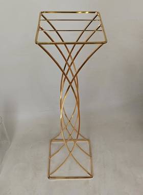 新收腰路引花花架L/P066T台婚庆金属电家款镀工艺品酒店餐厅居瓶