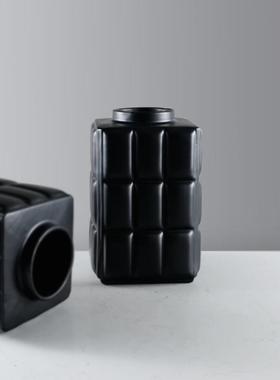 方意式工极简创意MQH几何块陶瓷干花瓶样装板房客厅餐边柜家居饰