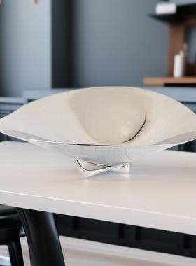 T现代奢0854834不锈钢KV水果盘家居酒店桌面茶几收纳托盘装饰轻品