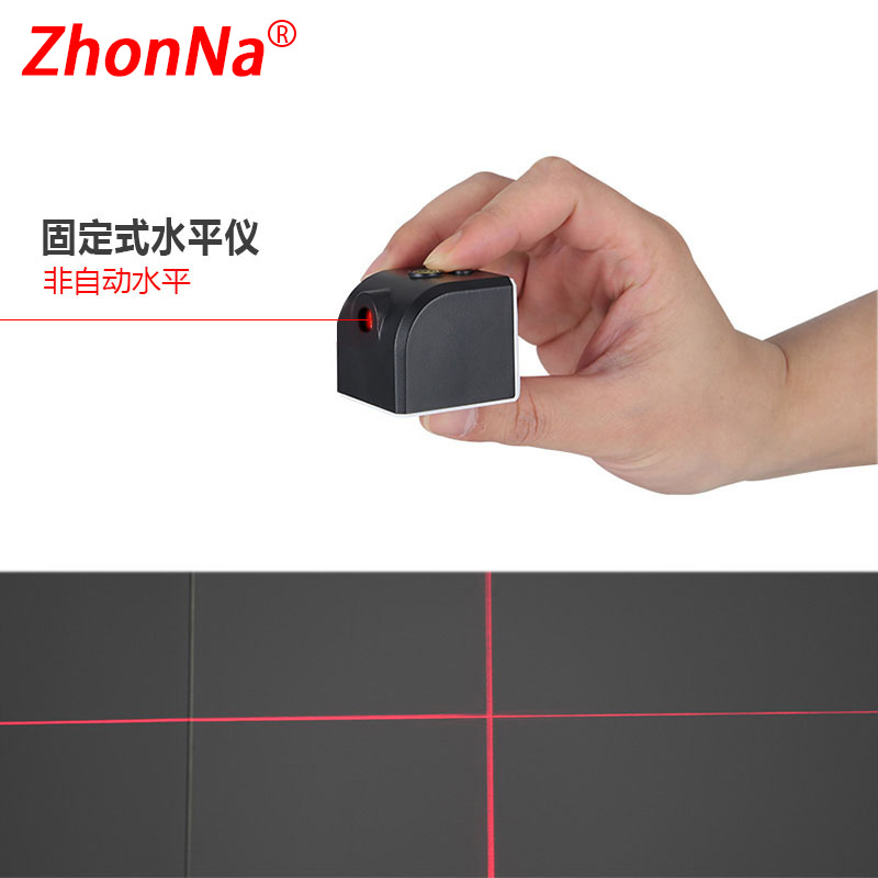 红光便携迷你激光水平仪 USB直充锂电池小型红外线十字激光定位器 - 图0