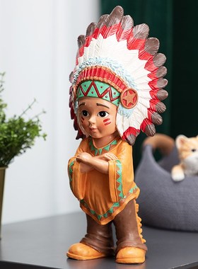 慧心巧聚男孩摆件创意家居酒柜民宿装饰品卧室儿童房个性桌面摆设