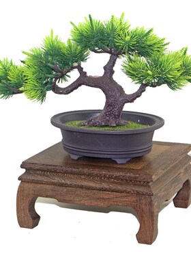 实木奇石底座鸡翅木雕摆件方形花盆景佛性花瓶石头工艺品木质底座