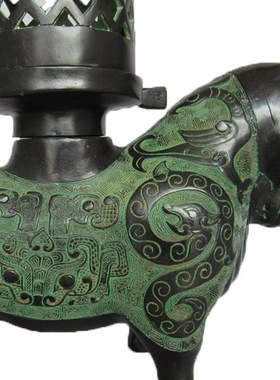 铜牛灯汉代长信宫灯 鸟灯 青铜器仿古工艺品古玩收藏家居摆件定做