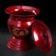 Seau descendant de crachoir en fer, fournitures de mariage, grand crachoir rouge, pot de chambre en émail rouge, urinoir avec couvercle, dot de mariage