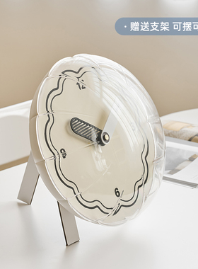 免打孔家用客厅创意泡泡挂钟2023新款墙面装饰品时钟桌面摆件钟表