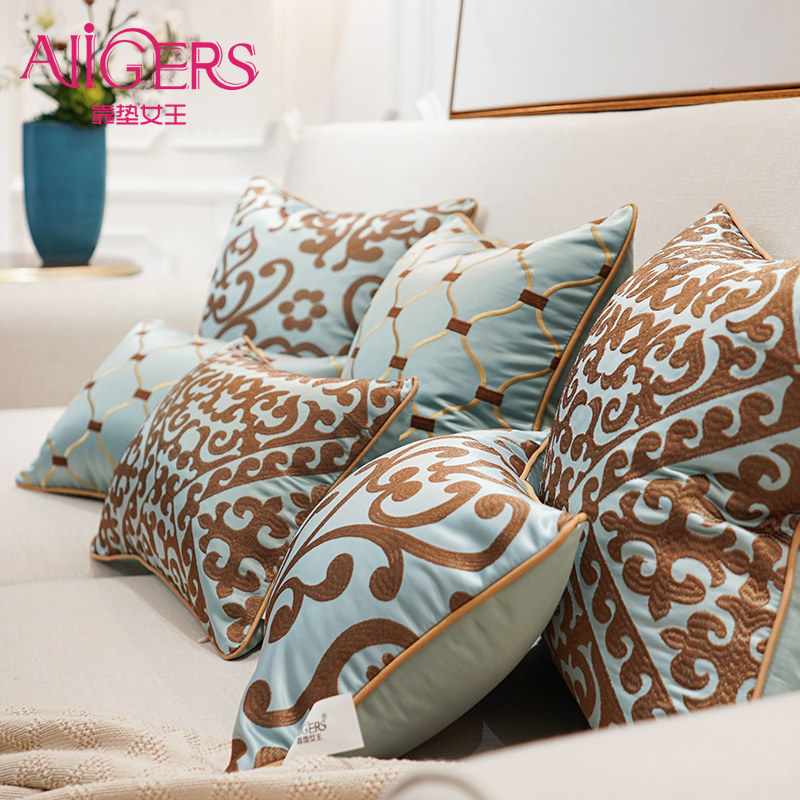 欧式绣花沙发抱枕套床头靠垫大号客厅腰枕长方形定制靠枕不含芯,淘宝优惠券,粉丝福利购,淘宝优惠卷