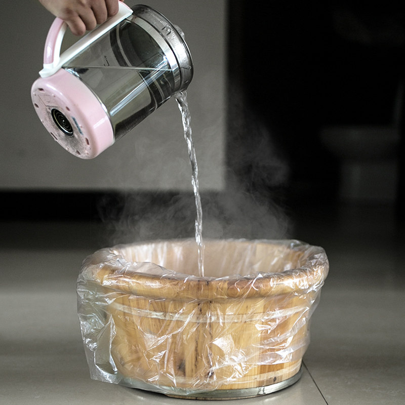 Foot bath bag disposable thickened foot massage bucket bag plus household foot basin plastic film foot bath belt foot bath bag