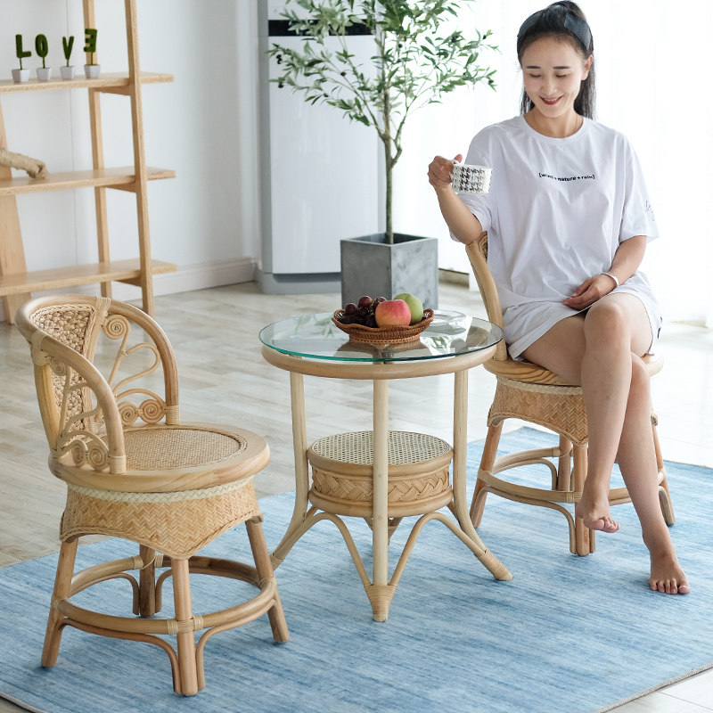 小藤椅子靠背椅圈椅滕靠椅天然真藤小椅子久坐舒服转椅单人小凳子,淘宝优惠券,粉丝福利购,淘宝优惠卷