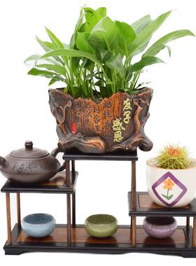 红木小博古ZZ-063架摆小多肉肉迷你实木质底花几件花盆景花型架子