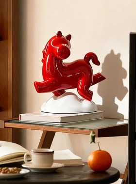 2026马年吉祥物摆件新年氛围布置装饰客厅玄关电视柜高级感装饰品