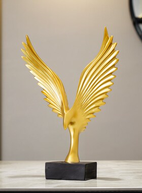 大鹏展翅中式大展宏图电视柜家居客厅办公室桌面酒柜装饰品鹰摆件