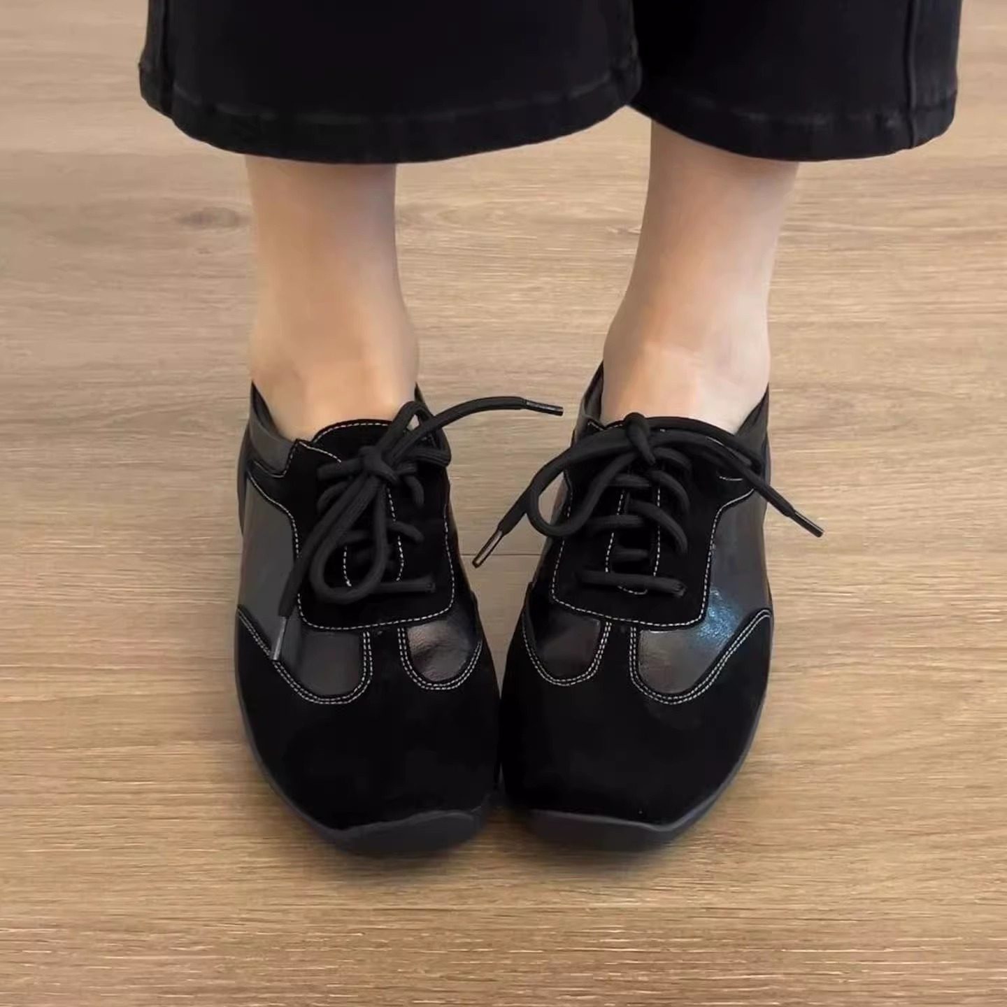 复古风黑色系带玛丽珍鞋女通勤百搭方头平底鞋,淘宝优惠券,粉丝福利购,淘宝优惠卷