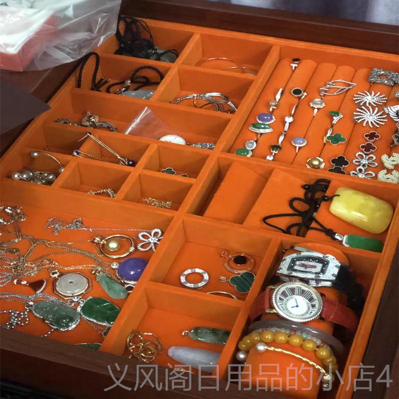 Genuine custom-made velvet first box, drawer, necklace, ring, bracelet, jewelry, bead room, Baoge coat, hat, dressing table decoration holder