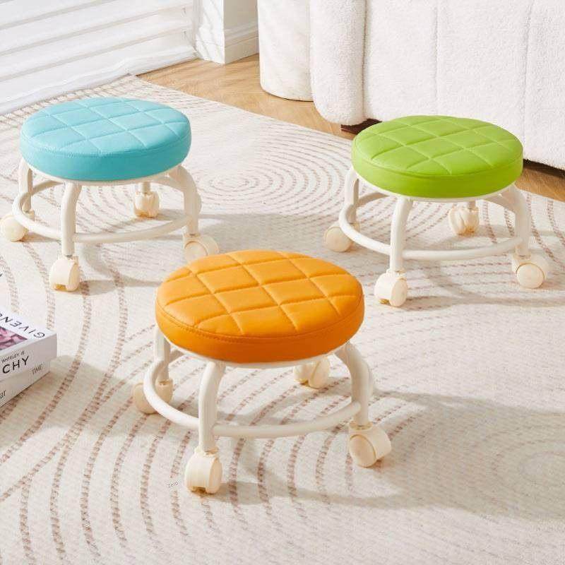 万能轮小凳子客厅家用低凳子滑轮可移动圆凳成人创意无声椅子与车,淘宝优惠券,粉丝福利购,淘宝优惠卷