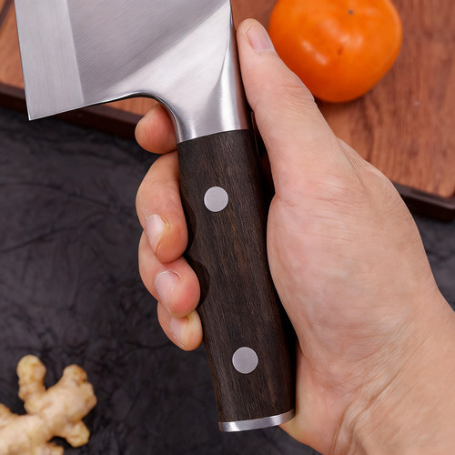 比格澳90Cr夹钢菜刀家用商用斩切两用切菜刀正品三合钢锋利菜刀 - 图2