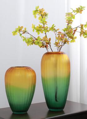 轻奢现代吹玻璃花瓶摆件客工厅插花手L39SK玄关电视柜创意瓶简约