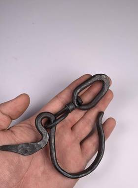 手作中旋式挂钩工锻打钩铁艺吊创手意鹤JJV钩万向转自在钩茶道
