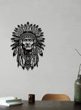 美洲原住民工艺术金属印第安挂铁艺艺71253721品挂件家居人壁客厅