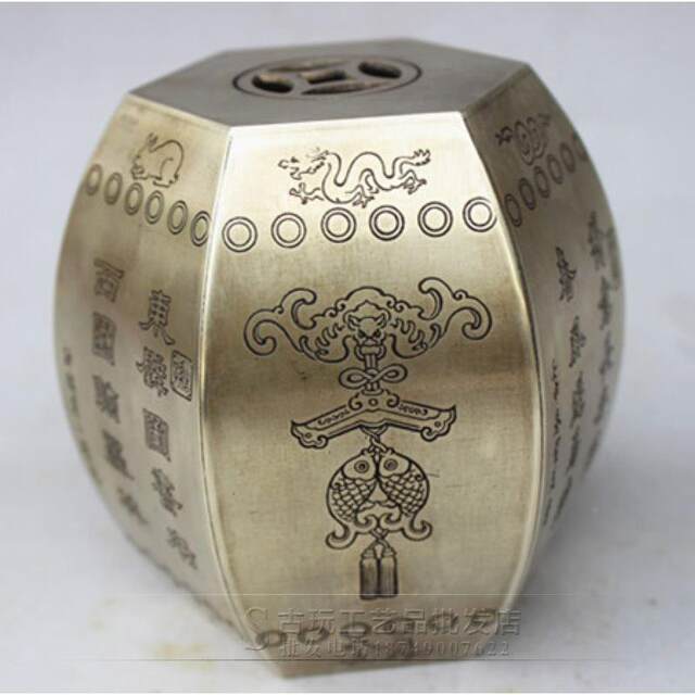 Antiques, miscellaneous flowers, bronzes, ancient twelve zodiac pattern stool ornaments, 468 handle replica