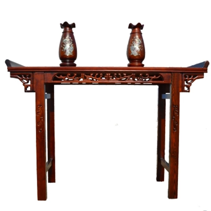 中式实木条案条几靠墙桌案画榫卯翘头条桌客厅仿古玄关桌香案供桌 - 图2