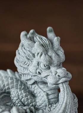 中式tb-75064意祥龙吉创祥物摆家居装工艺品桌面香熏炉香插件茶桌