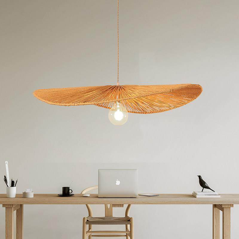 式餐厅吊灯简约创意民茶室宿卧室饭厅餐桌灯麻绳编织帽艺日76草术,淘宝优惠券,粉丝福利购,淘宝优惠卷