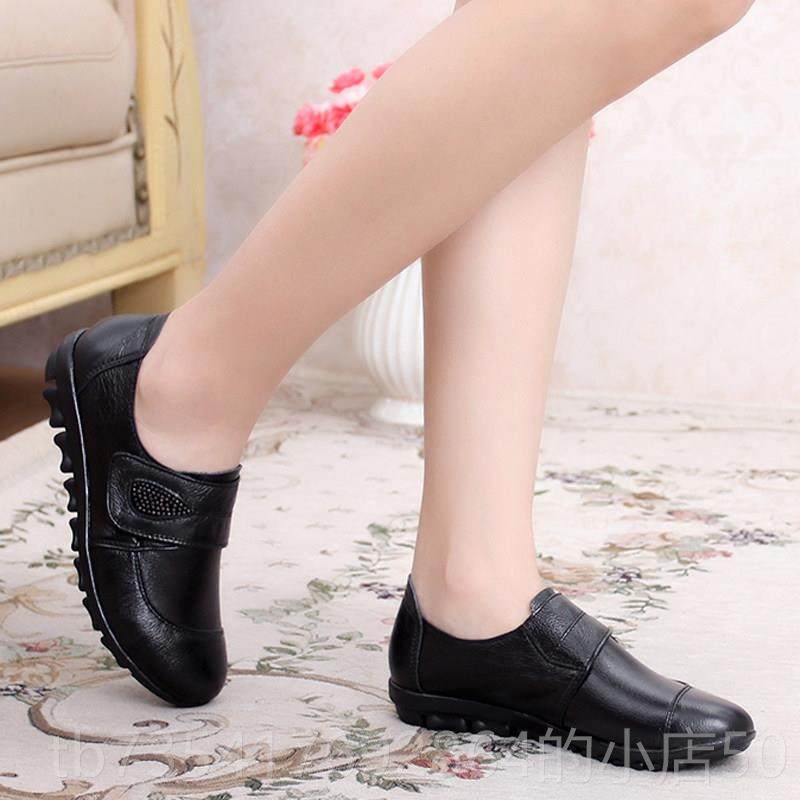 正品春秋中老年小贴码3女鞋312单33深口鞋真皮防滑平跟魔术妈妈皮,淘宝优惠券,粉丝福利购,淘宝优惠卷