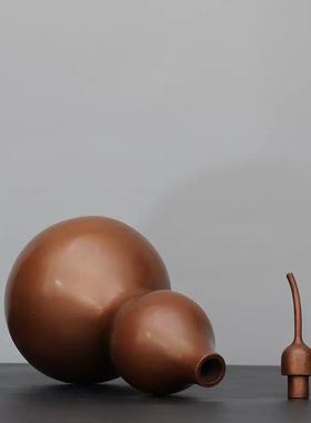 开口2778紫葫厅摆件铜葫家居铜电视柜芦办客公室桌面装饰品铜工艺